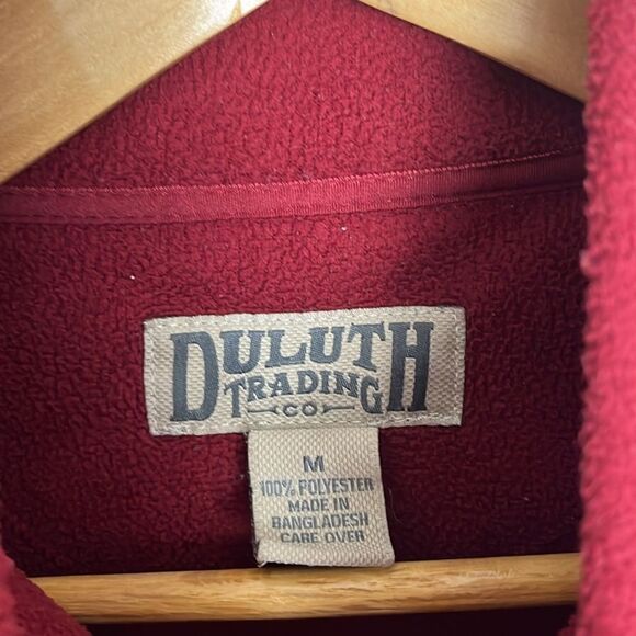 Duluth trading full zip red fleece jacket - Picture 2 of 6
